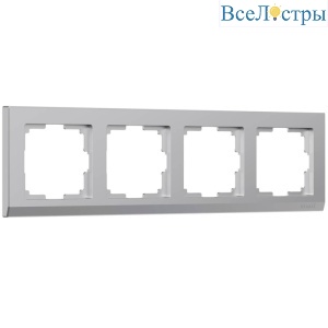 Рамка на 4 поста Werkel Stark серебряный W0041806 4690389161902