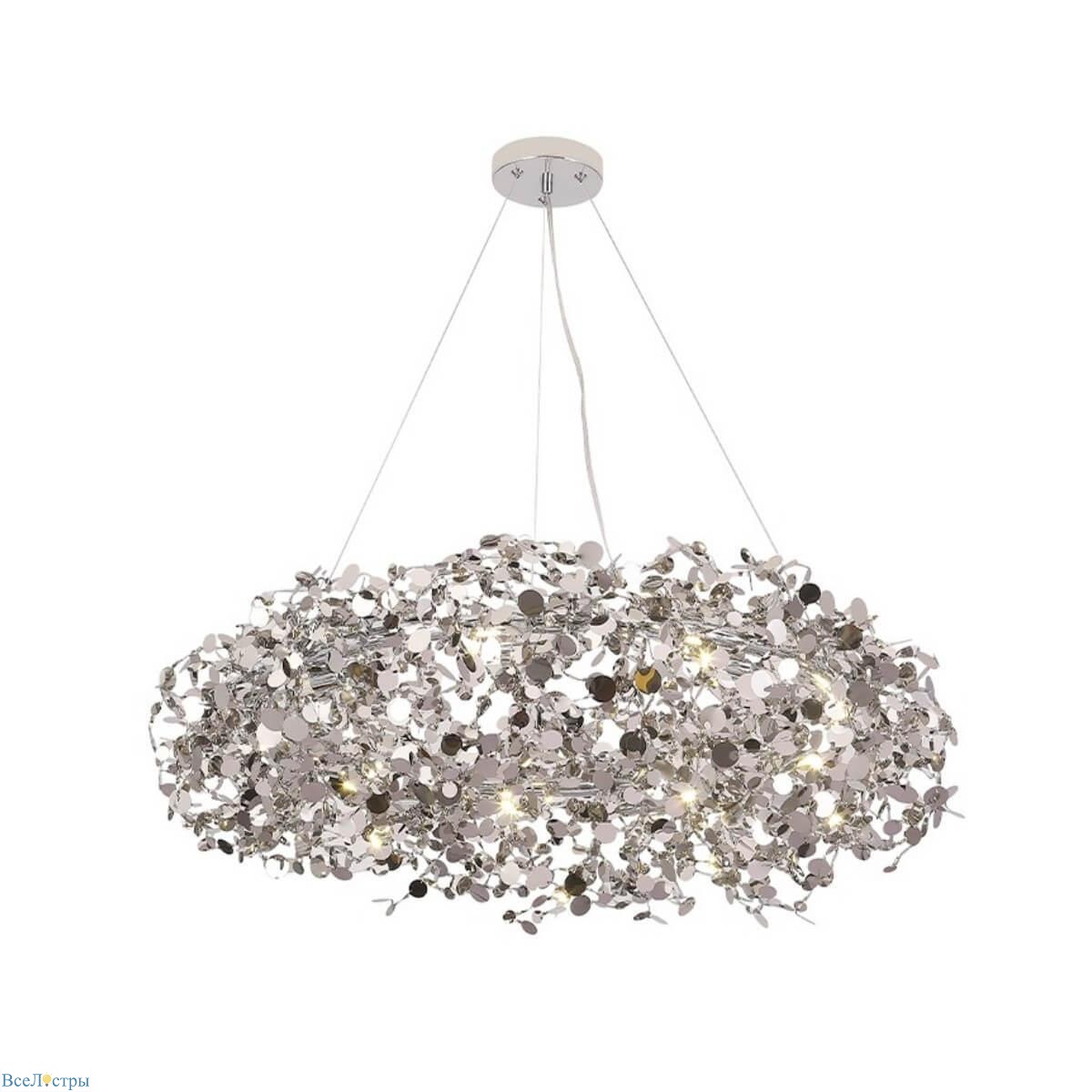 подвесная люстра crystal lux garden sp9 d800 chrome