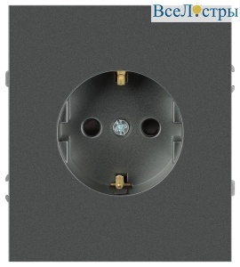 Розетка Эра Arktik 16-2102-06 с заземлением 2P+E Schuko со шторками 16А-250В графит Б0070429