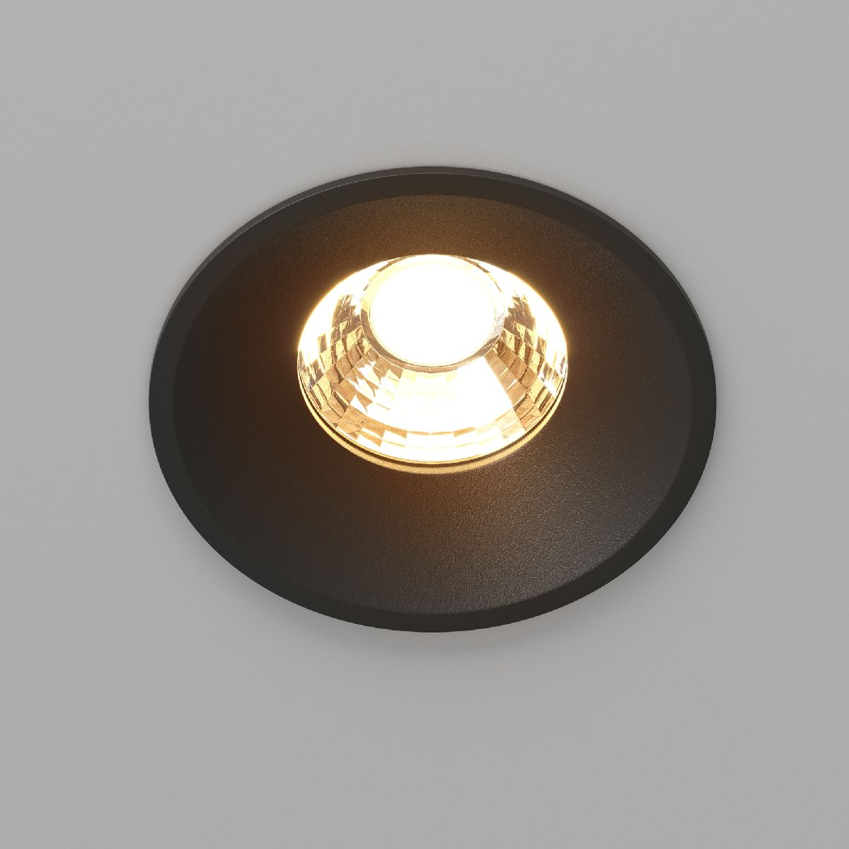 встраиваемый светильник maytoni round dl058-12w2.7k-b
