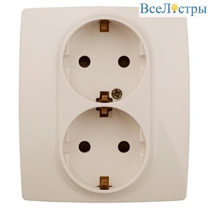 Розетка 2P+E Schuko со шторками Эра 12-2104-02 Б0014700