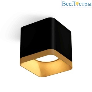 Комплект накладного светильника Ambrella light Techno Spot XS7806004 SBK/SGD черный песок/золото песок (C7806, N7704)