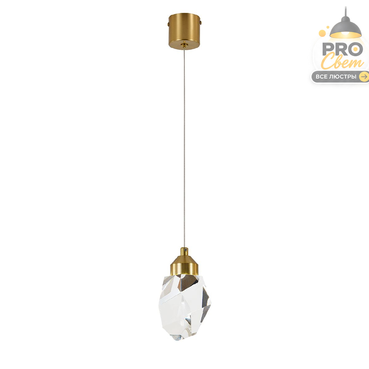 подвесной светильник indigo cristallo 12053/1p brass v000132l