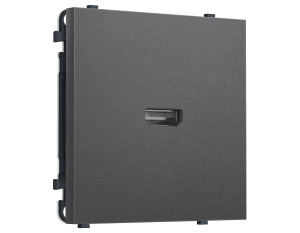 Комплект механизма розетки HDMI 2.1 SIGMA Антрацит серый 30V/900MS 4K-120HZ 8K-60Hz QUANT PRO Ambrella Volt MS664030 (SP6640, PR223)