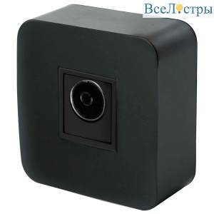 Розетка телевизионная TV Stekker София черный MST00-10-02 49311