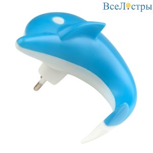 Настенный светодиодный светильник (10313) Uniel DTL-301-Дельфин/Blue/4LED/0,5W