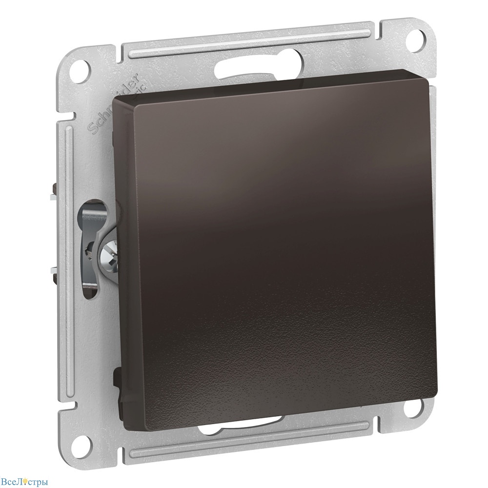 выключатель 1-клавишный мокко schneider electric atlas design atn000611