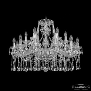 Подвесная люстра Bohemia Ivele Crystal 1413/12+6/300 Ni
