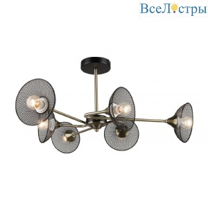 Люстра на штанге IMEX MD.5700-6-S-AB+BK