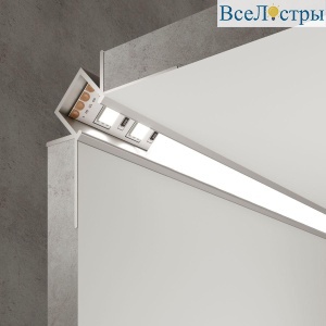 Профиль встраиваемый угловой алюминиевый с рассеивателем Elektrostandard внутренний угол LL-2-ALP014 a053634
