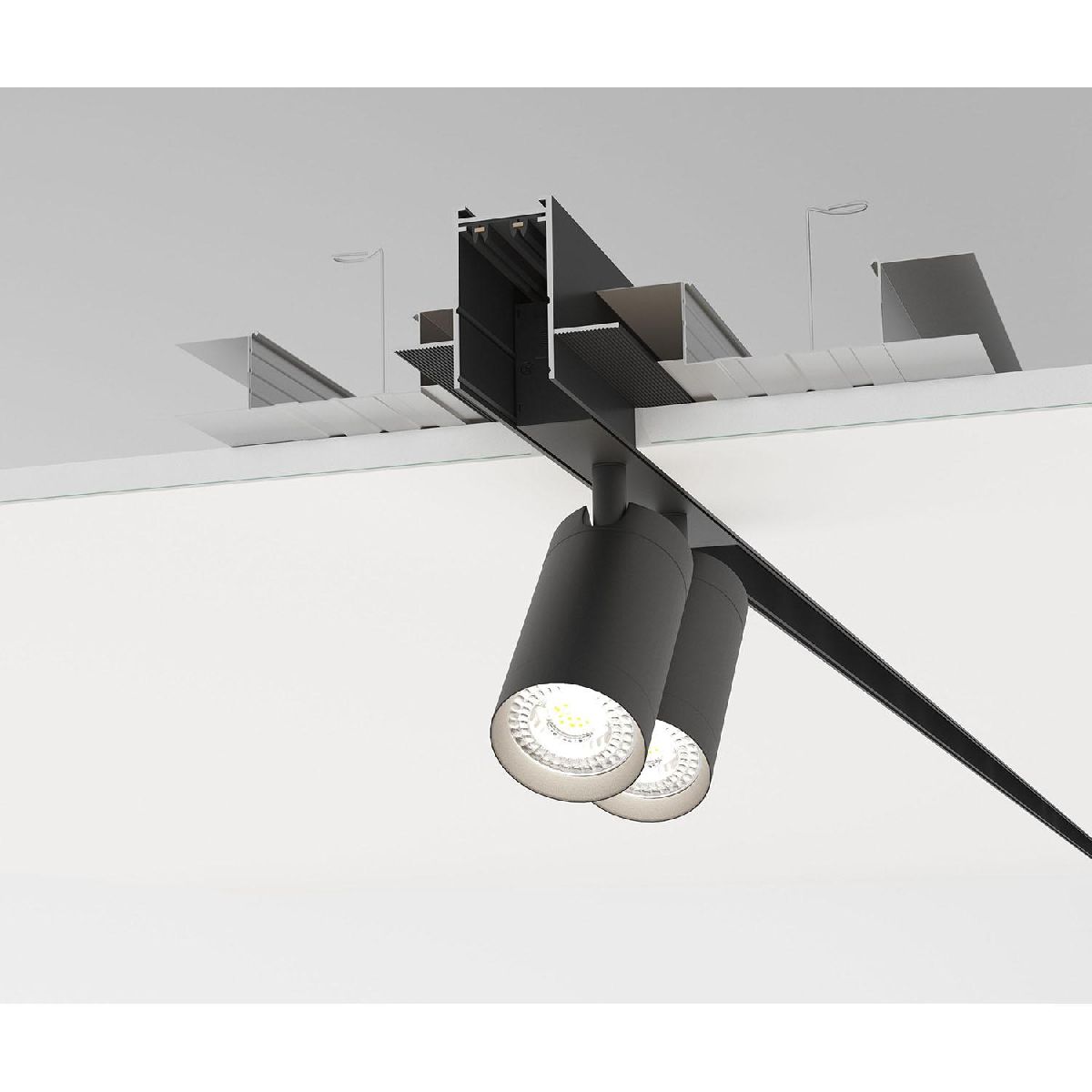 шинопровод встраиваемый denkirs smart hide tr2012-bk/1