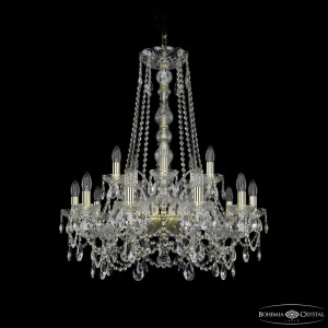 Подвесная люстра Bohemia Ivele Crystal 1411/10+5/240/h-84 G