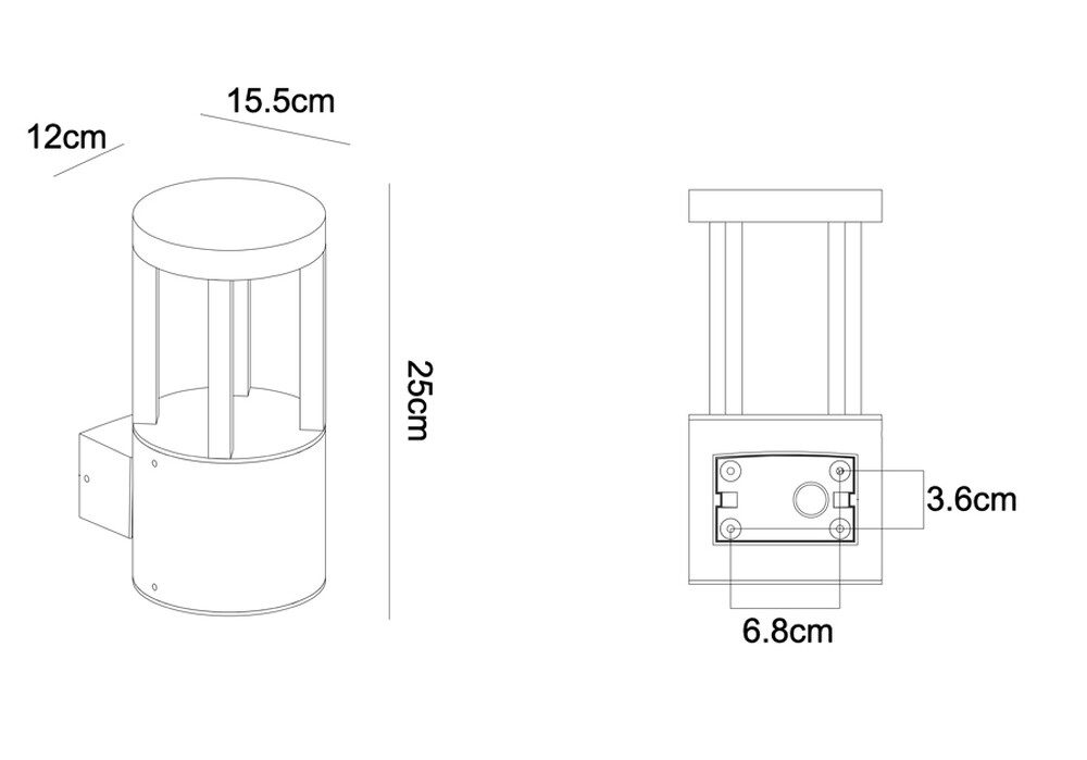 уличный настенный светильник arte lamp carcassa a4666al-1bk
