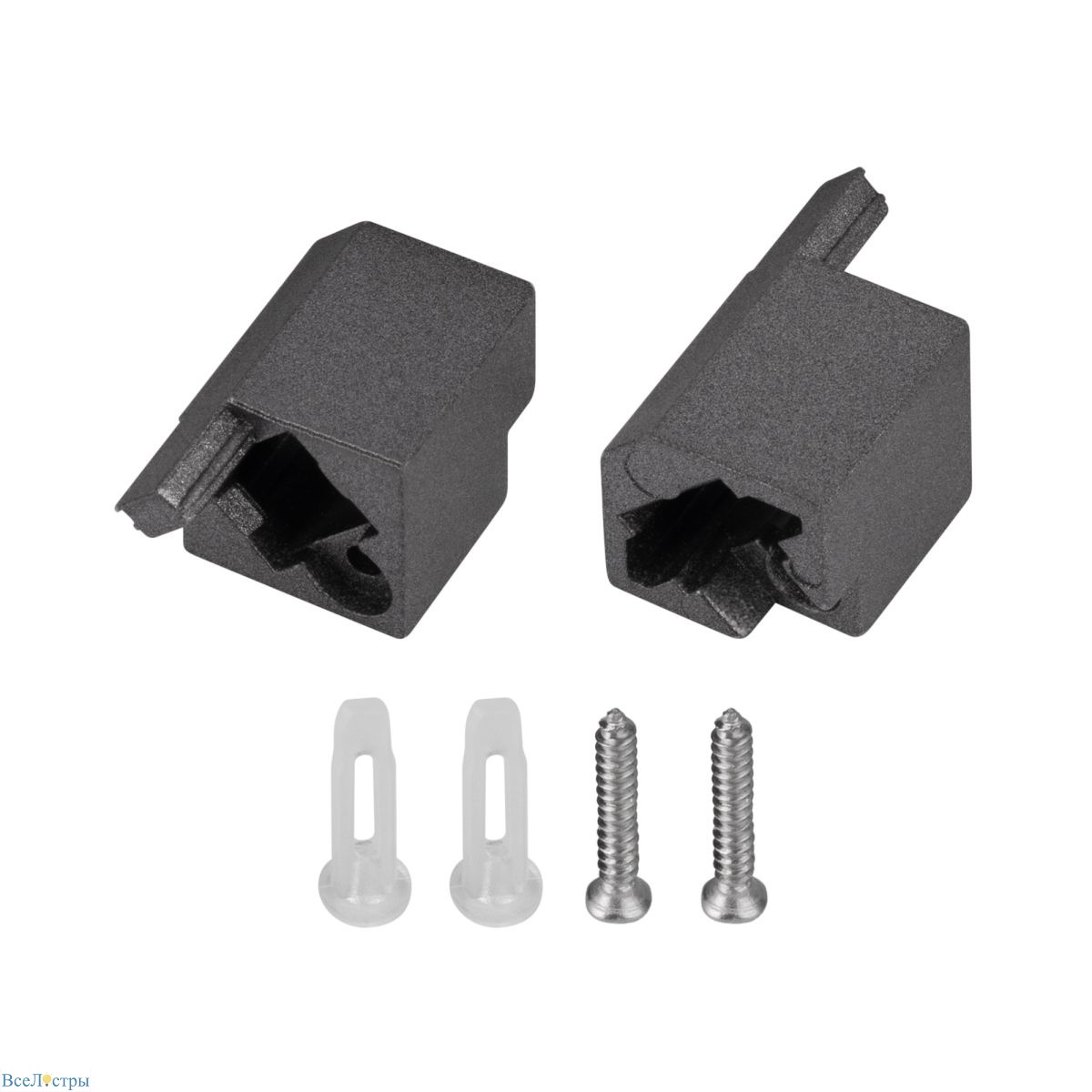 заглушка arlight sl-kant-h10-square iron grey (пластик) 058674