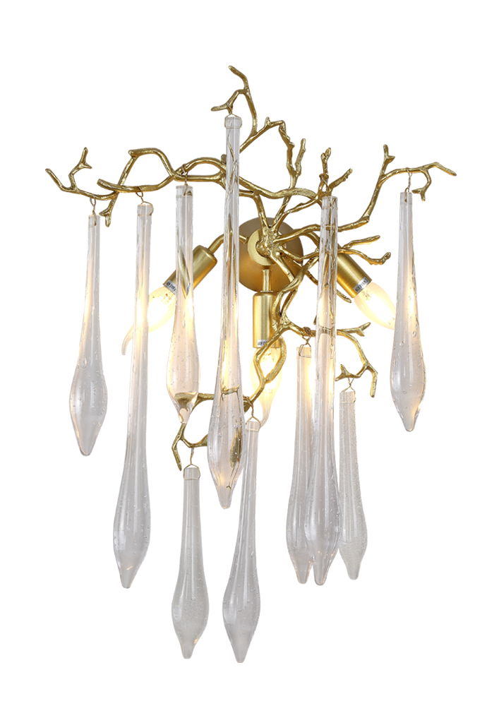 бра crystal lux reina reina ap3 gold pearl
