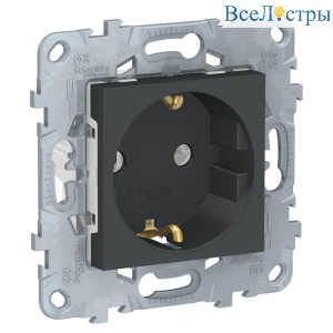 Розетка Schneider Electric Unica New с/з без шторок 16A 250V NU503654