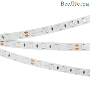 Светодиодная лента Arlight RT-B60-10mm 24V Yellow (14.4 W/m, IP20, 5060, 5m) (Arlight, 14.4 Вт/м, IP20) 008816(2)