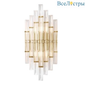 Настенный светильник Crystal Lux SARAGOSA AP2 BRASS/TRANSPARENTE