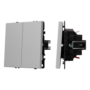 Выключатель проходной 2 кл софт-тач никель Arlight SWT-MKP2-SFPL-IS (250V, 10A) 059423(1)