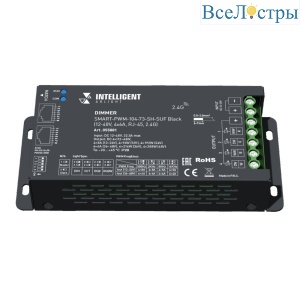 Диммер Arlight SMART-PWM-104-73-SH-SUF Black (12-48V, 4x6A, RJ-45, 2.4G) (IARL, IP20 Металл) 055881