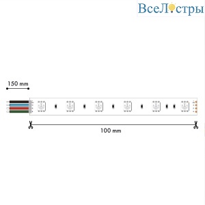 Светодиодная лента Favourite 24В SMD2835RGB 27Вт/м 4000K 5м IP20 2001-82720