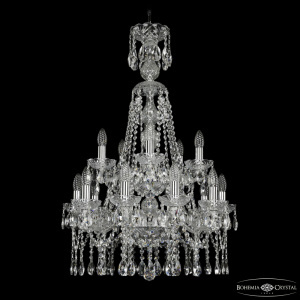 Подвесная люстра Bohemia Ivele Crystal 1413/10+5/200/XL-90/2d Ni