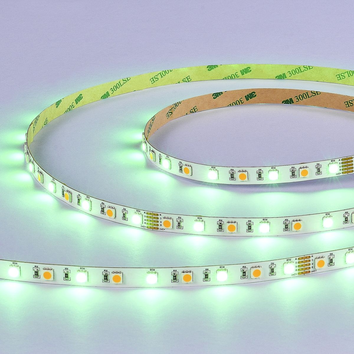 светодиодная лента st luce 24в 17.28вт/м rgb+4000k 5м ip20 st5019.418.20rgbw