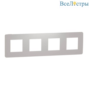 Рамка 4-постовая Schneider Electric Unica New NU280824