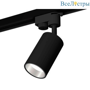 Комплект трекового светильника Ambrella light Track System XT6323022 SBK/PSL черный песок/серебро полированное (A2521, C6323, N6112)