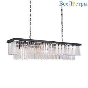Подвесная люстра Delight Collection 1920s Odeon KR0387P-12C/P black/clear