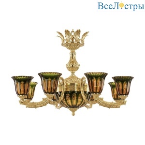 Подвесная люстра Bohemia Ivele 71212P/8/210 G P2 U Amber-Green/H-1H Y8