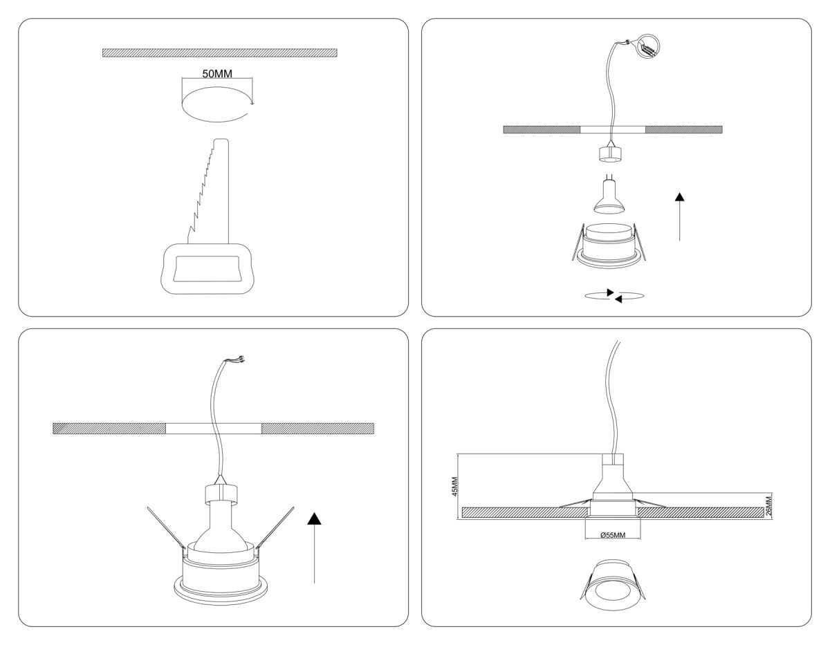 точечный светильник ambrella light techno spot ts51810