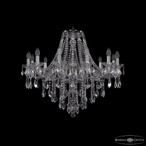 Подвесная люстра Bohemia Ivele Crystal 1415/12/300 Ni Leafs