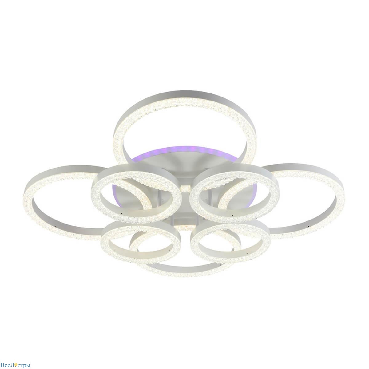 потолочная светодиодная люстра profit light 5894/4+4a wht