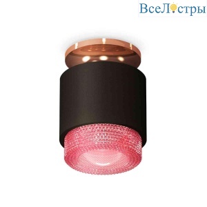 Комплект накладного светильника Ambrella light Techno Spot XS7511142 SBK/PPG/PI черный песок/золото розовое полированное/розовый (N7930,C7511,N7193)