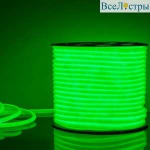 Светодиодный гибкий неон Elektrostandard 220V 9,6W 144Led 2835 IP67 круглый зеленый, 50 м 4690389134708