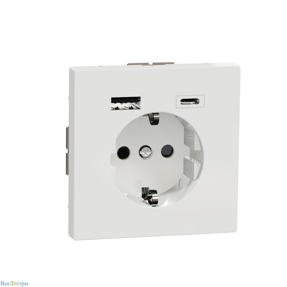 розетка usb schneider electric mtn2367-6035