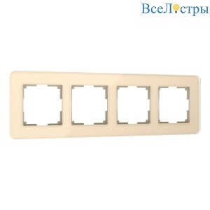 Рамка Werkel Elite на 4 поста айвори W0042443 4690389180811