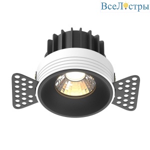 Встраиваемый светодиодный светильник Maytoni Round DL058-12W3K-TRS-B