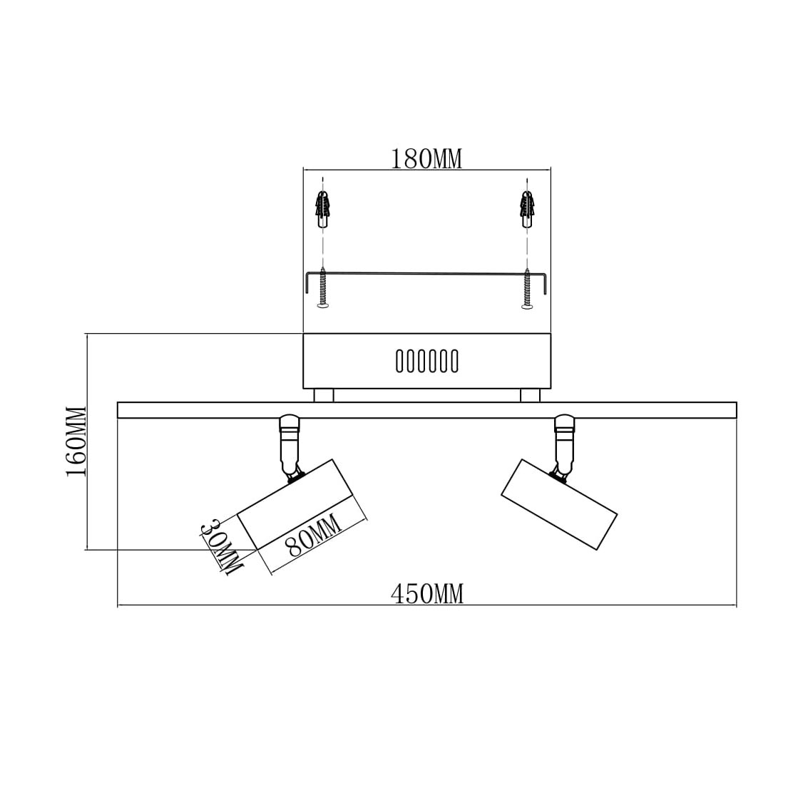 светодиодный спот moderli right v5045-2wl