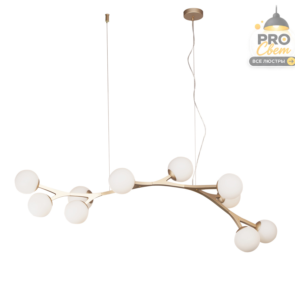 подвесная люстра delight collection md2050-10l gold
