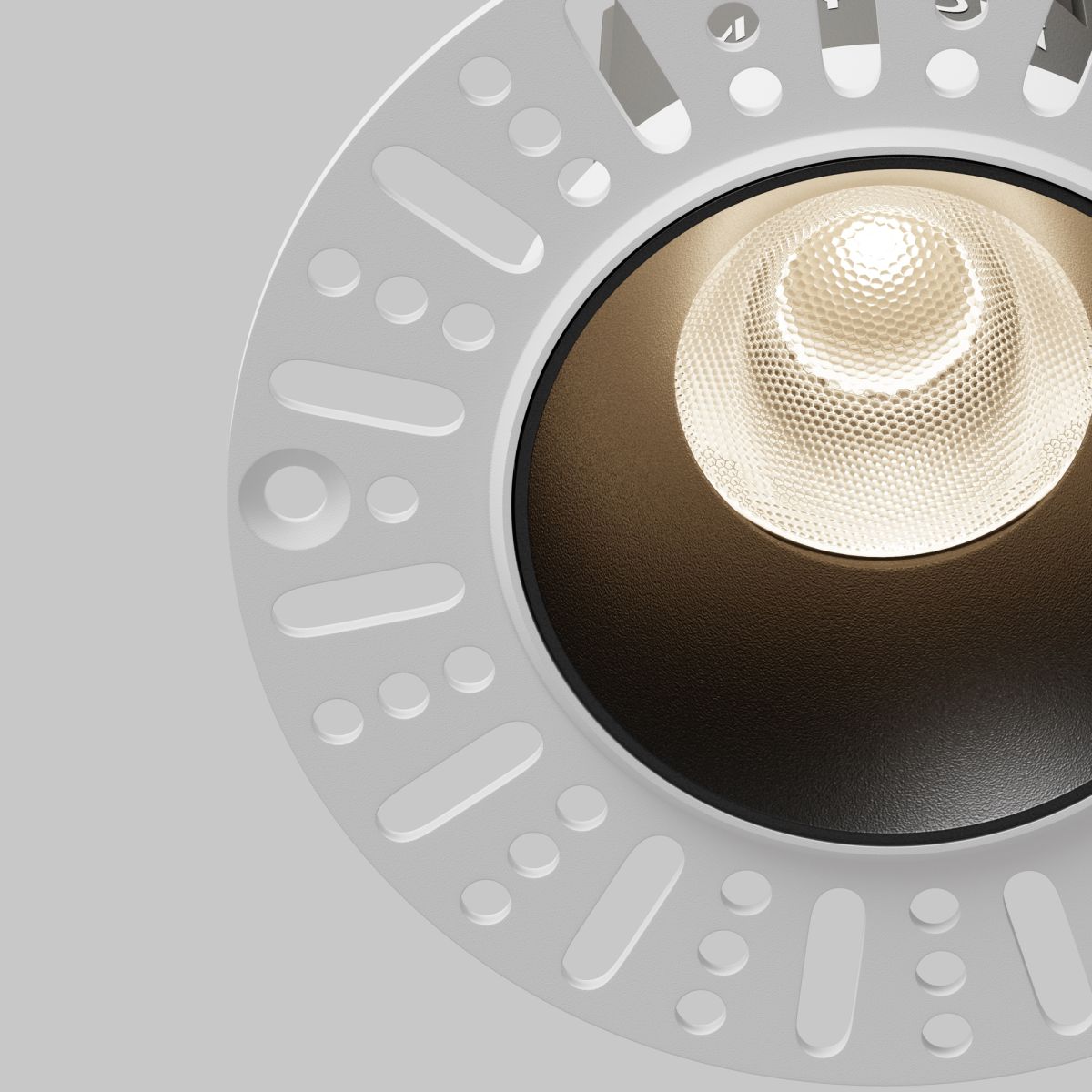 встраиваемый светильник maytoni technical dip dl124-10w-4k-trs-b