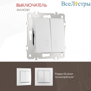 Выключатель жалюзи Arte Milano 206.38-2.silver