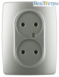 Розетка 2x2P Эра 12-2107-15 Б0031247