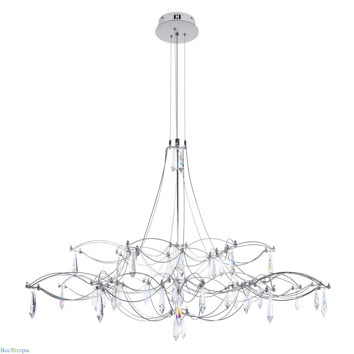 подвесная люстра loft it mira 10590/1000 silver asfour