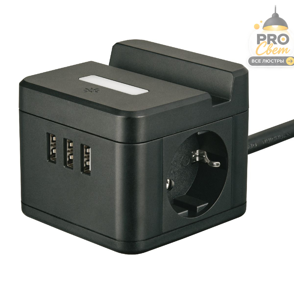 удлинитель uniel s-gcd2-1,5sbuh black ul-00011252