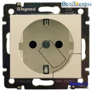 Розетка 2К+3 Legrand Valena 16A 250V с/з механической системой выталкивания вилки винтовой зажим слоновая кость 774395