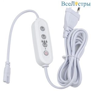 Таймер с вилкой и разъемом для фито светильника (UL-00006492) Uniel UST-E32 WHITE 2M