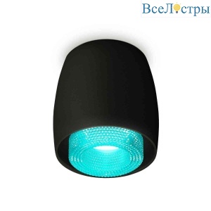 Комплект накладного светильника Ambrella light Techno Spot XS1142023 SBK/BL черный песок/голубой (C1142, N7194)