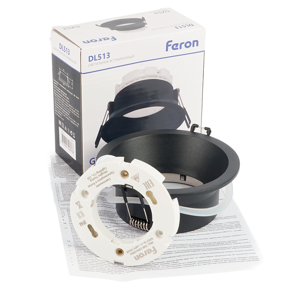 встраиваемый светильник feron dl513 53308